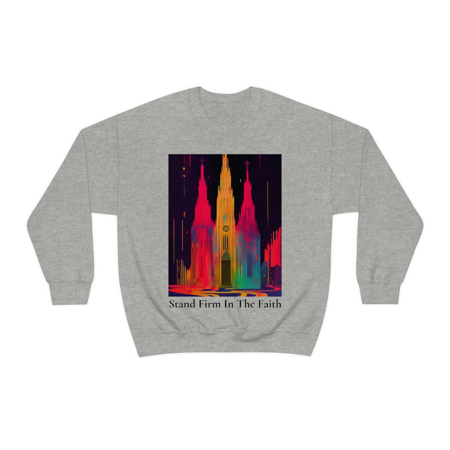 Stand Firm In The Faith. Original Art. Unisex Heavy Blend Crewneck Sweatshirt.