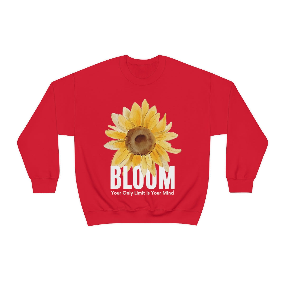 Bloom Your Only Limit Is Your Mind. Unisex Heavy Blend Crewneck Sweatshirt.