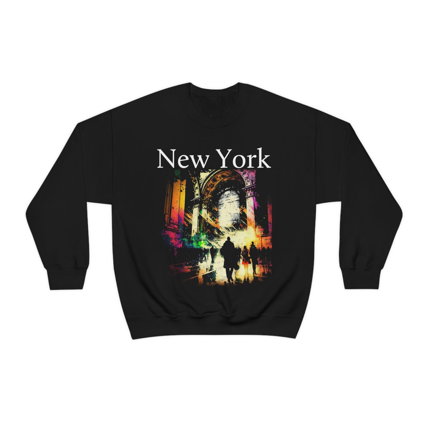Rush Hour By Grand Central New York City. Original Art. Unisex Heavy Blend Crewneck Sweatshirt.
