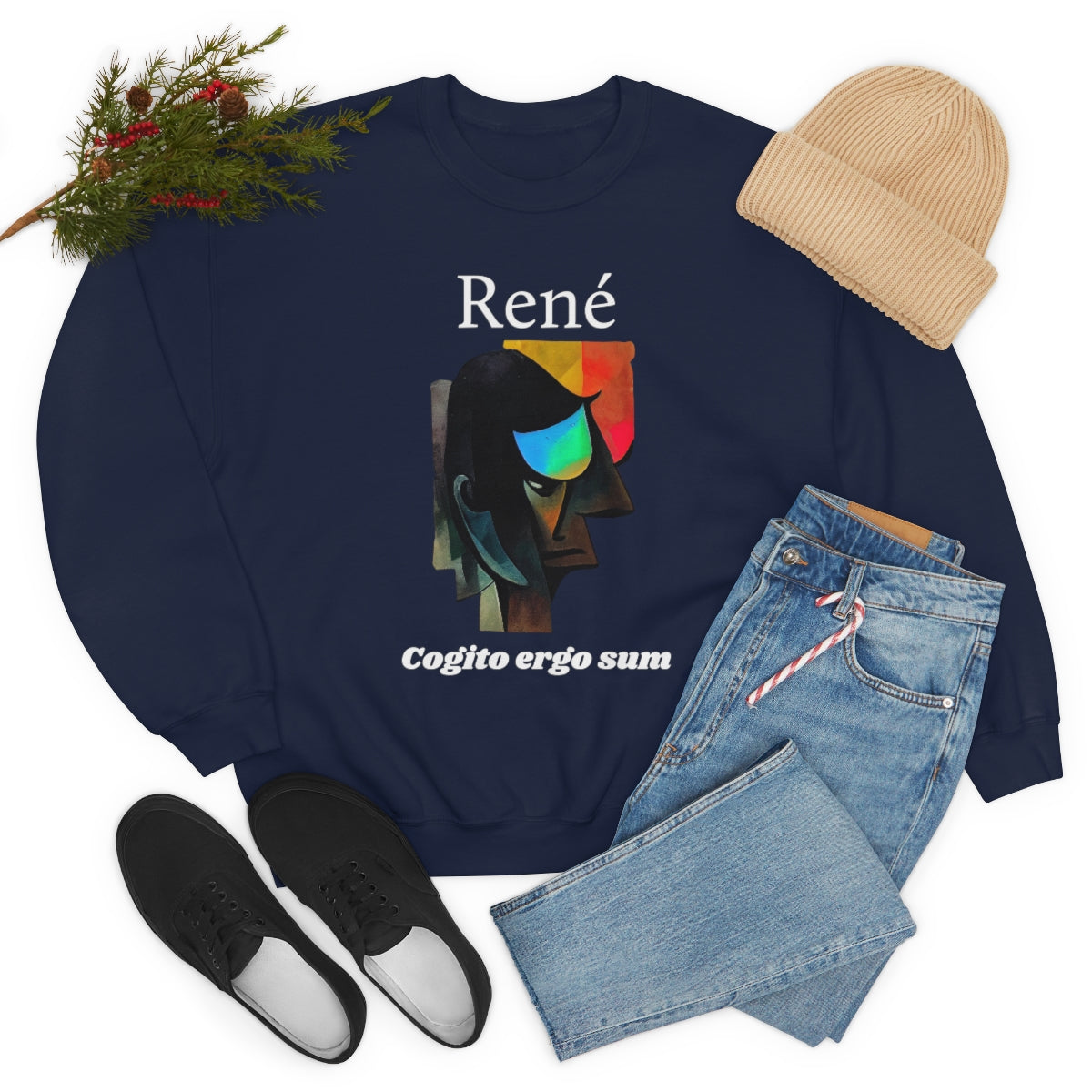 I Think Therefore I Am - Original Art. Unisex Heavy Blend Crewneck Sweatshirt.
