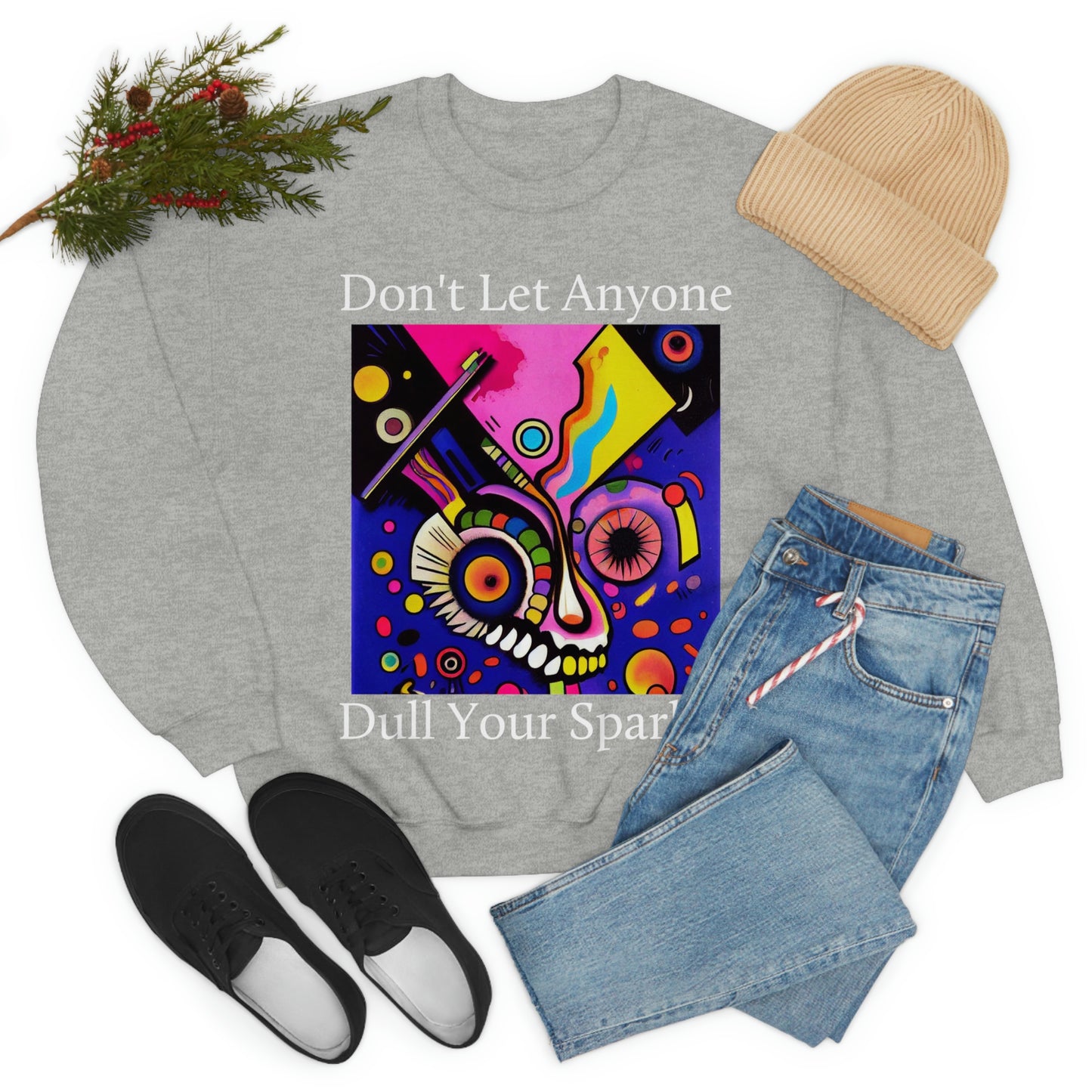 Express Yourself. Original Art. Unisex Heavy Blend Crewneck Sweatshirt.