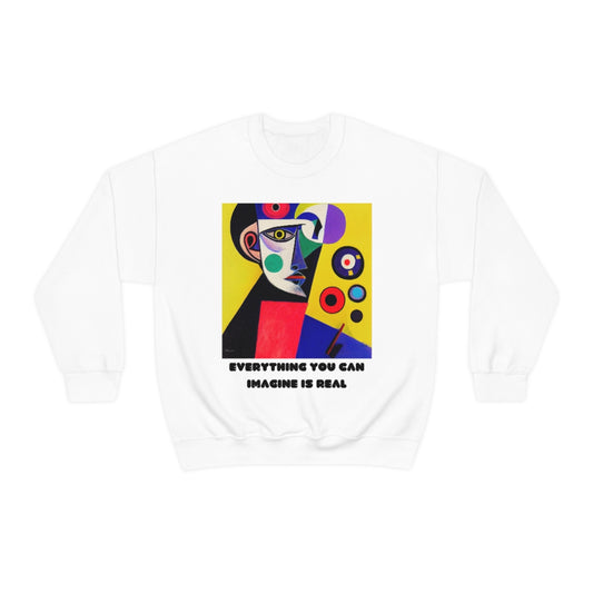 Everything You Can Imagine Is Real - Original Art. Unisex Heavy Blend Crewneck Sweatshirt.