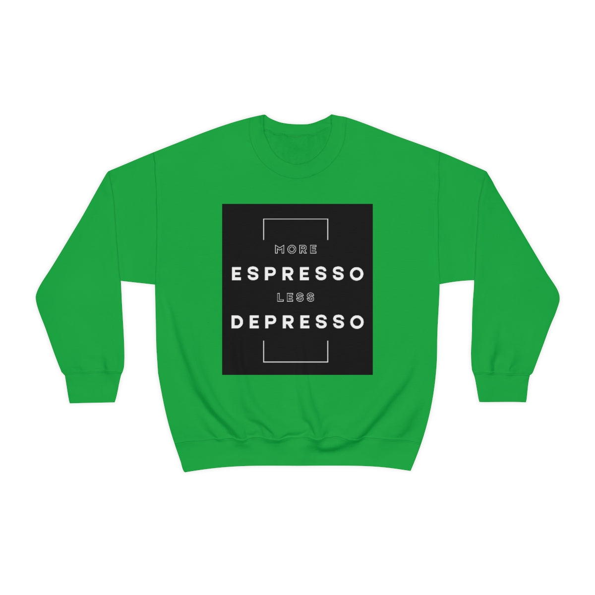 More Espresso Less Depresso. Unisex Heavy Blend Crewneck Sweatshirt.