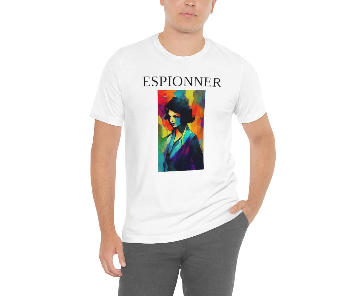 The Spy - Original Art Remembering The Most Famous Woman Spy in WW2. Unisex Jersey Short Sleeve Tee.