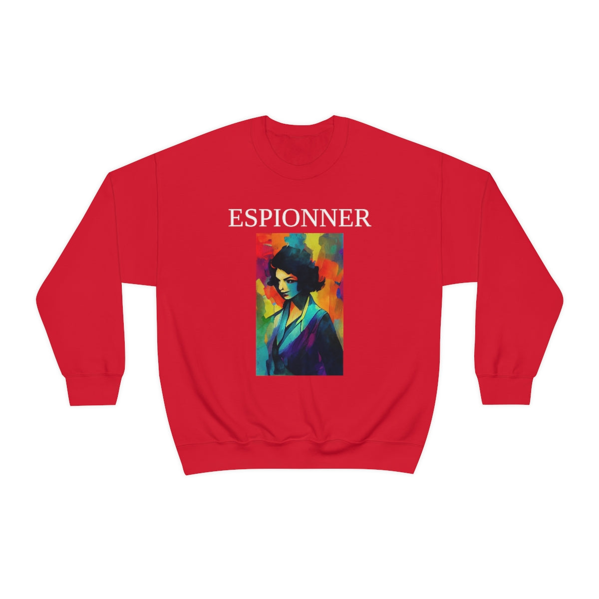 The Spy - Original Art Remembering The Most Famous Woman Spy in WW2. Unisex Heavy Blend Crewneck Sweatshirt.