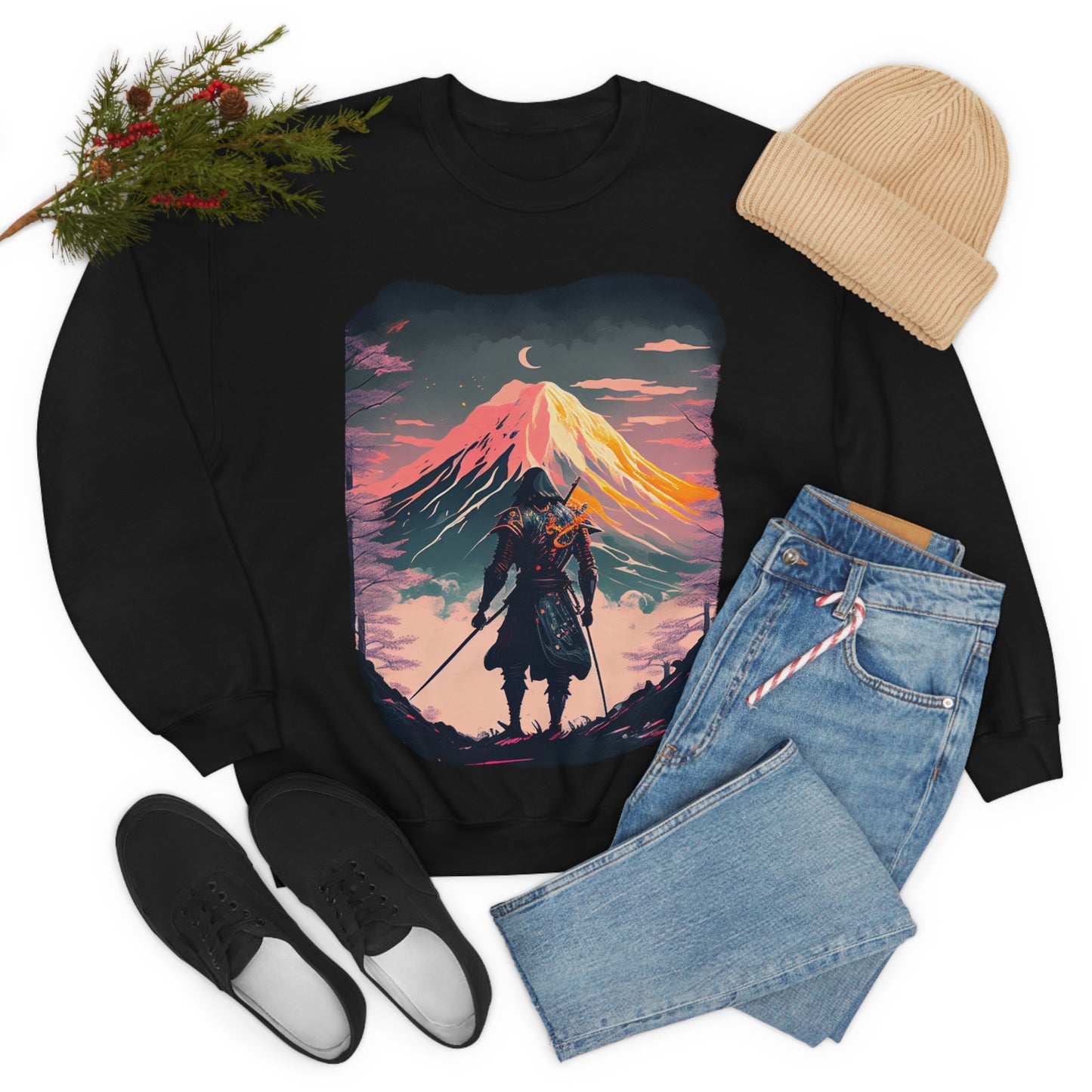 Wander often, wonder always. Original Art. Unisex Heavy Blend Crewneck Sweatshirt.