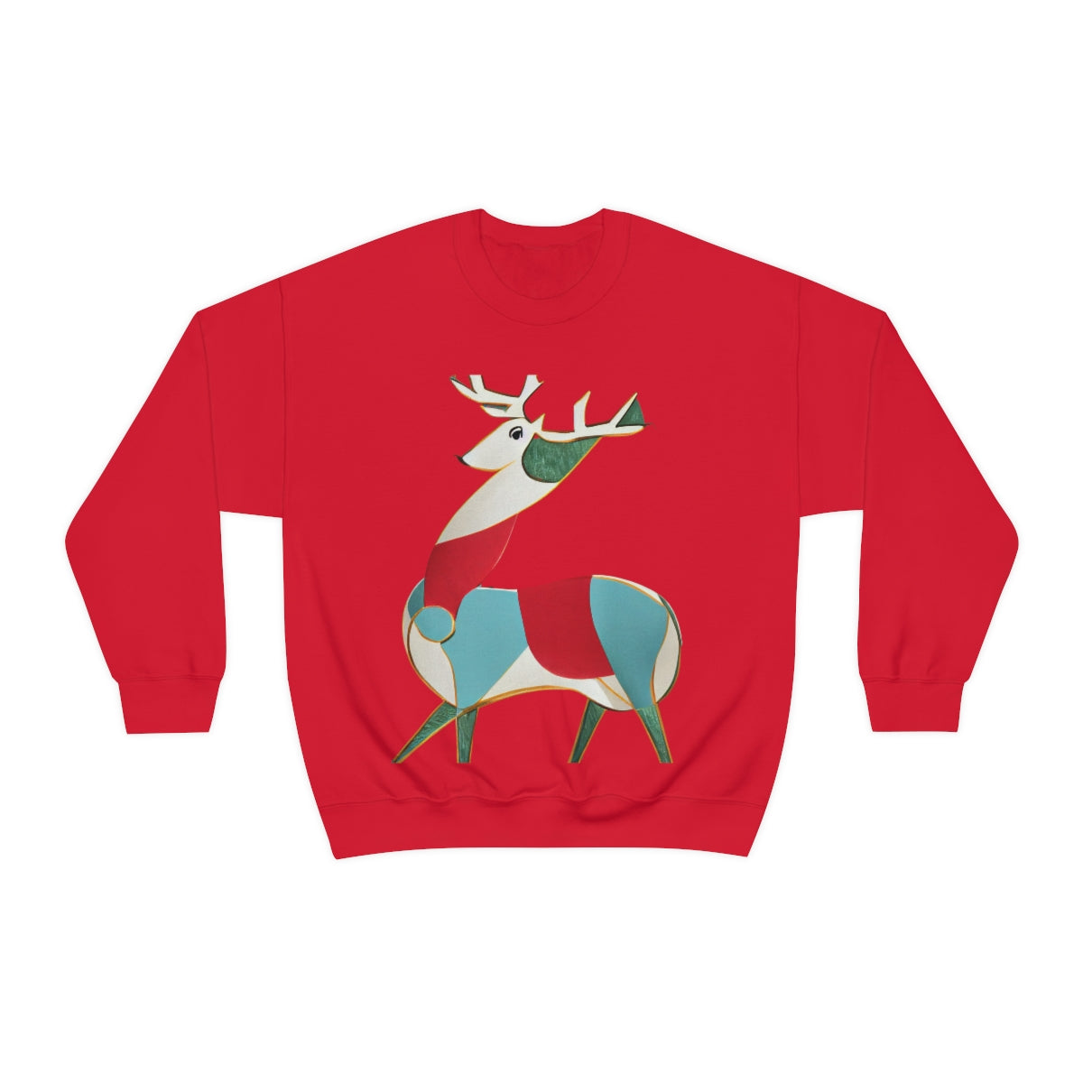 Classic Reindeer Original Art. Unisex Heavy Blend Crewneck Sweatshirt.