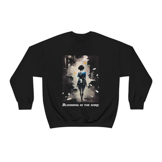 Blooming In The Dark - Original Art. Unisex Heavy Blend Crewneck Sweatshirt.